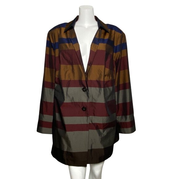 Selection by Ulla Popken Jacket Womens Size 24/26 Buttons Lightweight Lagenlook - Picture 1 of 8